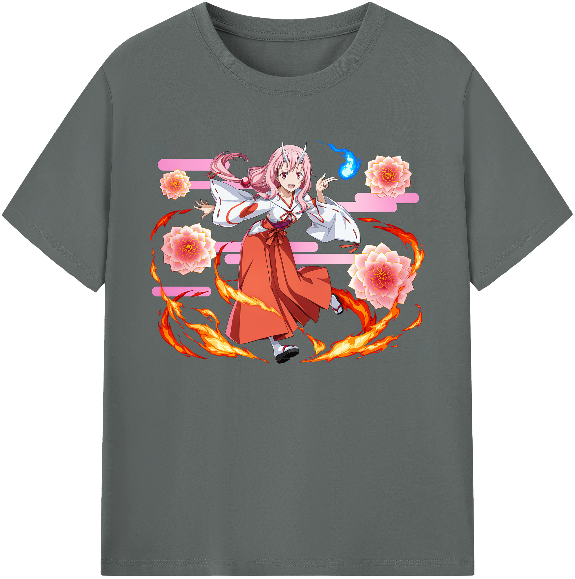 （画像用） 転スラ Regarding Reincarnated to Slime 綿100％ メンズ半袖Tシャツ｜肌触りやわらか＆通気性